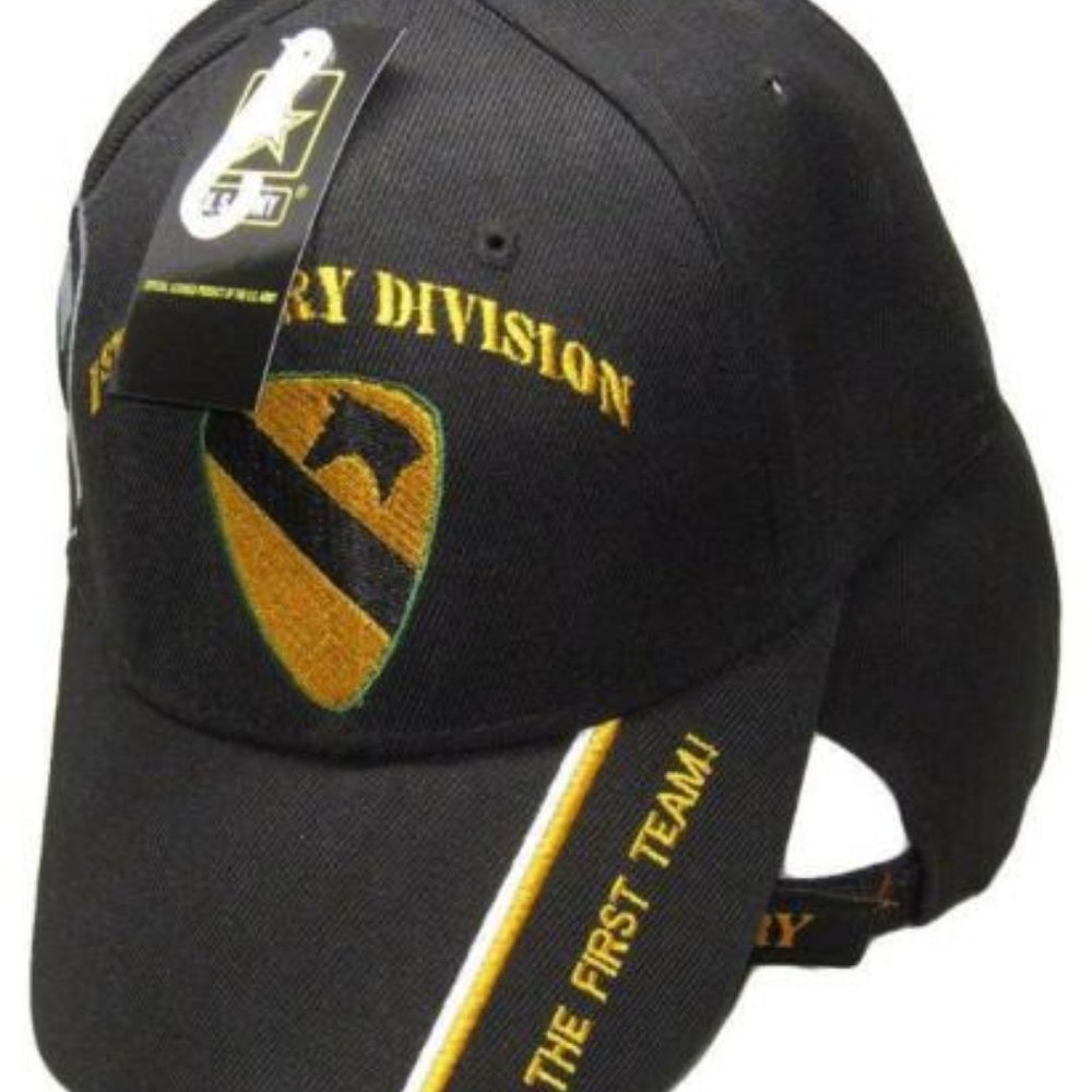 U.S. Army 1st Cavalry Division Hat Shadow Black Em - Picture 2 of 6